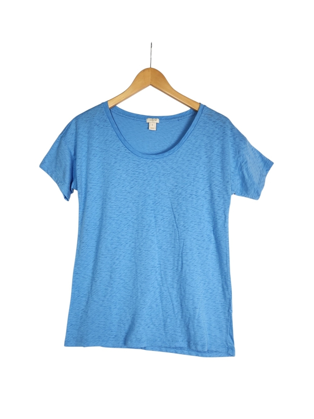 J.Crew Blue Heathered Short Sleeve Essential Tee Shirt Small Casual Basic Top